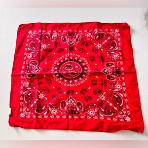 Classic Red Paisley Bandana Scarf